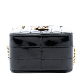 Saint Laurent Black Patent Vicky Vanity Bag 3