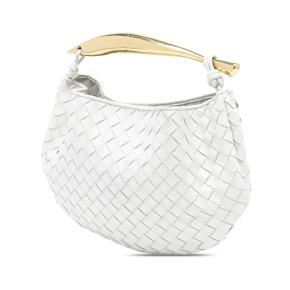 Bottega Veneta White Lambskin Intrecciato Sardine 2