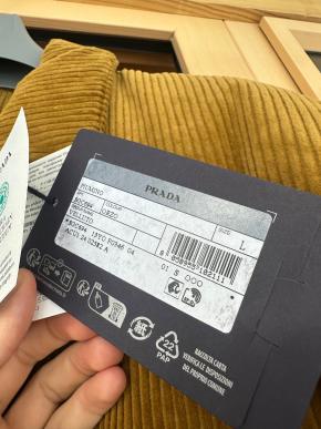 Prada Ochre Corduroy Down Jacket 8