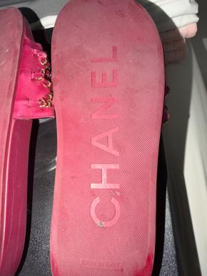 Chanel Chain Embellished Slides 6