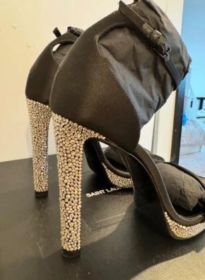 Saint Laurent Crystal Embellished Sandals 4