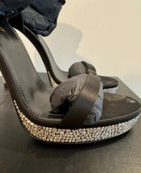 Saint Laurent Crystal Embellished Sandals 3