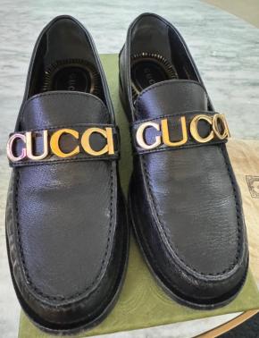 Gucci Black Leather Gucci Loafers 2