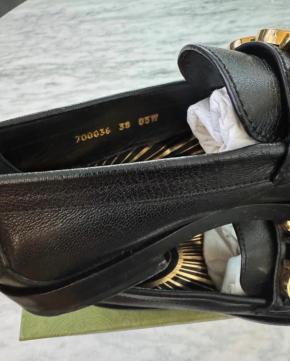 Gucci Black Leather Gucci Loafers 4