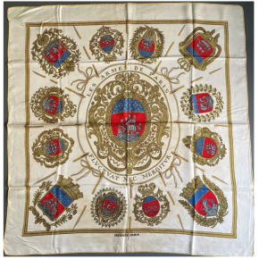 Hermès “Les Armes de Paris” Silk Scarf  Original 1954 Vintage Edition 6