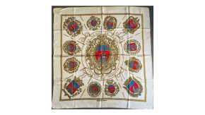 Hermès “Les Armes de Paris” Silk Scarf  Original 1954 Vintage Edition 7