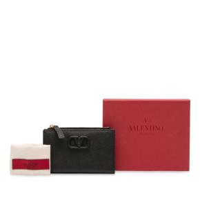 Valentino Black Leather VLogo Bifold Wallet 11