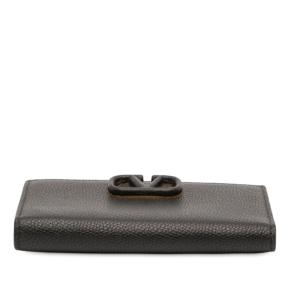 Valentino Black Leather VLogo Bifold Wallet 3