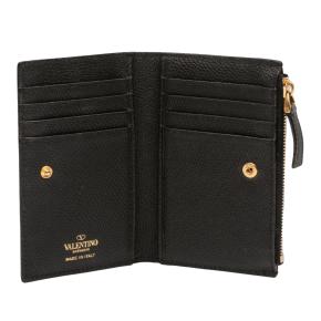 Valentino Black Leather VLogo Bifold Wallet 4