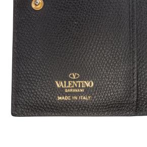 Valentino Black Leather VLogo Bifold Wallet 5