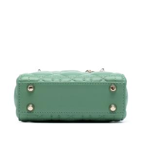Dior Green Micro Lambskin Cannage Lady Dior 3