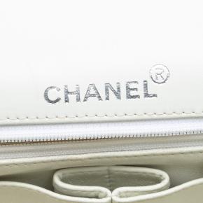 Chanel Blue And White CC Quilted Tweed Chain Flap 6
