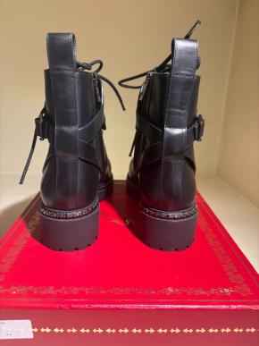 Rene Caovilla Rhinetone Embellished Biker Boots 3