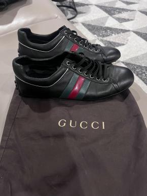 Gucci Black WebStripe Trainers 3