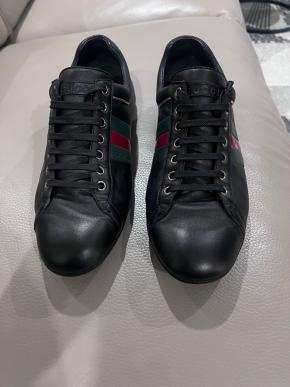 Gucci Black WebStripe Trainers 7