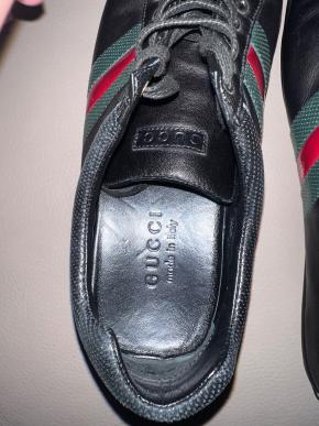 Gucci Black WebStripe Trainers 9