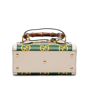 Gucci Green Mini Leather Bamboo GG Diana Satchel 3