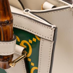 Gucci Green Mini Leather Bamboo GG Diana Satchel 8