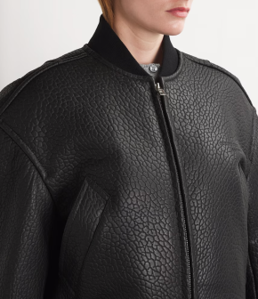 Alexander Wang Lambskin Cropped Bomber Jacket 6