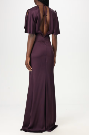Victoria Beckham Gathered Satin Maxi Dress 2