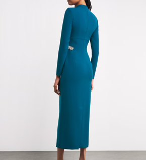 Sabina Bilenko Crepe Carman Midi Dress 4