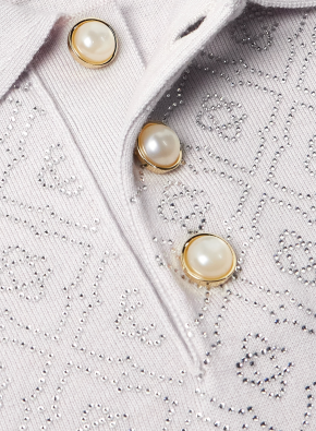 Casablanca Grey Merino Wool Polo Shirt 5