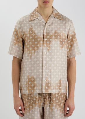 Amiri Ma Quad Logo-Monogrammed Silk Shirt 2