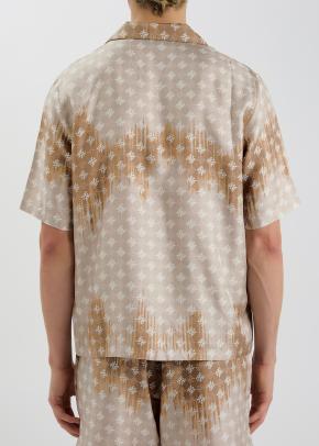 Amiri Ma Quad Logo-Monogrammed Silk Shirt 4