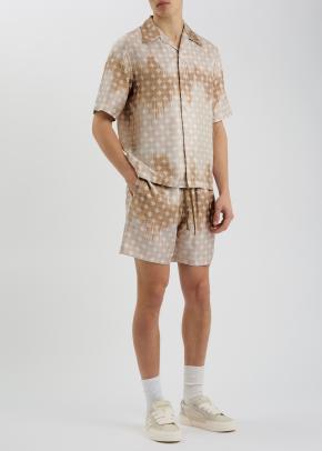 Amiri Ma Quad Logo-Monogrammed Silk Shirt 5