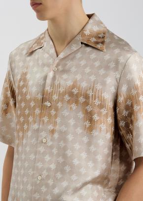 Amiri Ma Quad Logo-Monogrammed Silk Shirt 3