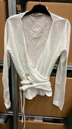 Johnstons Of Elgin White Cashmere Wrap Cardigan 6