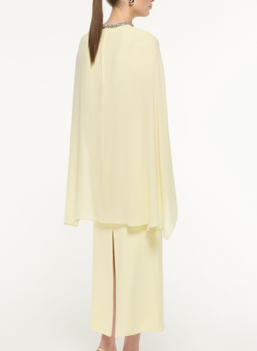Roland Mouret Silk Cape Midi Dress 3