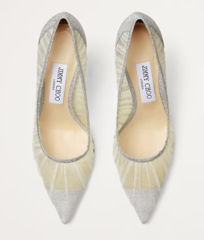 Jimmy Choo Love 85 Mesh Glitter Pumps 4