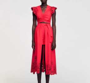 Sandro Floral Midi Skort 2