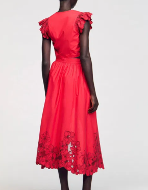 Sandro Floral Midi Skort 5