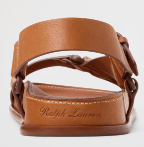 Ralph Lauren Collection Leather Nolen Flat Sandals 3