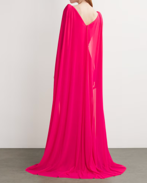 Talbot Runhof Cape Gown 5