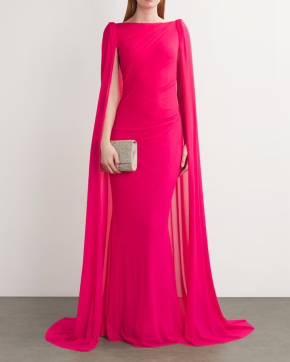 Talbot Runhof Cape Gown 2