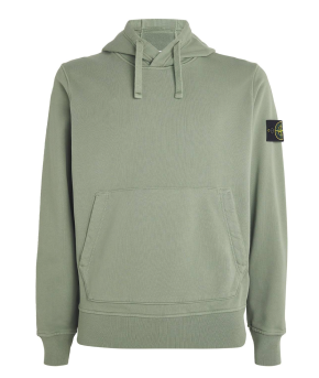 Stone Island Khaki Green Malfie Cotton Fleece Hoodie 2