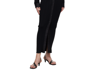 Toteme Black Leather Thong Heeled Sandals 2