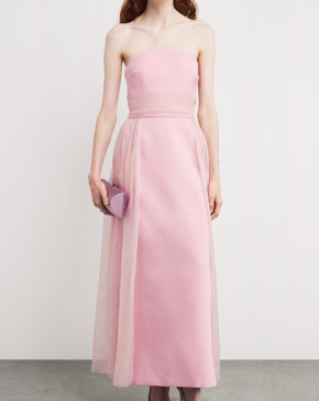 Sabina Bilenko Tulle Strapless Maxi Dress 5