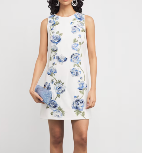Alice+Olivia Embroidered Floral Clyde Mini Dress 3