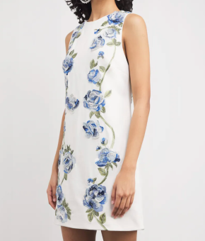 Alice+Olivia Embroidered Floral Clyde Mini Dress 5