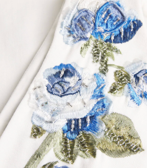 Alice+Olivia Embroidered Floral Clyde Mini Dress 6