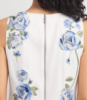 Alice+Olivia Embroidered Floral Clyde Mini Dress 4