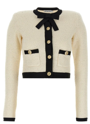 Self-Portrait Sequin Bouclé Cardigan 4