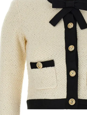 Self-Portrait Sequin Bouclé Cardigan 5