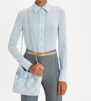 Tory Burch Mini Fleming Soft Denim Hobo Bag 3