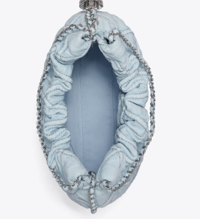 Tory Burch Mini Fleming Soft Denim Hobo Bag 2