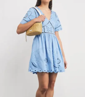 Claudie Pierlot  Butterfly-Embroidered Mini Dress 3